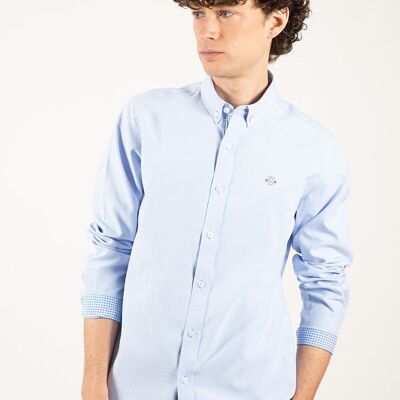 Camisa oxford celeste