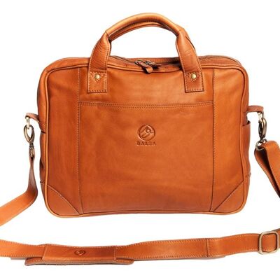 Sencillo Cognac Briefcase