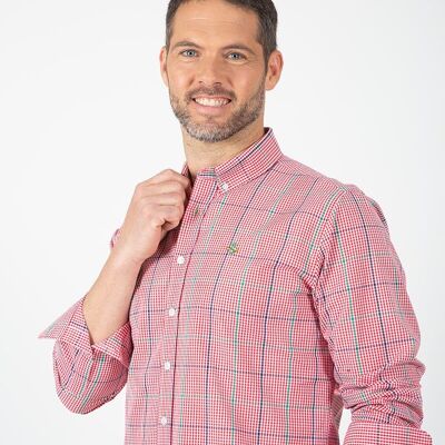 Chemise à carreaux rouge