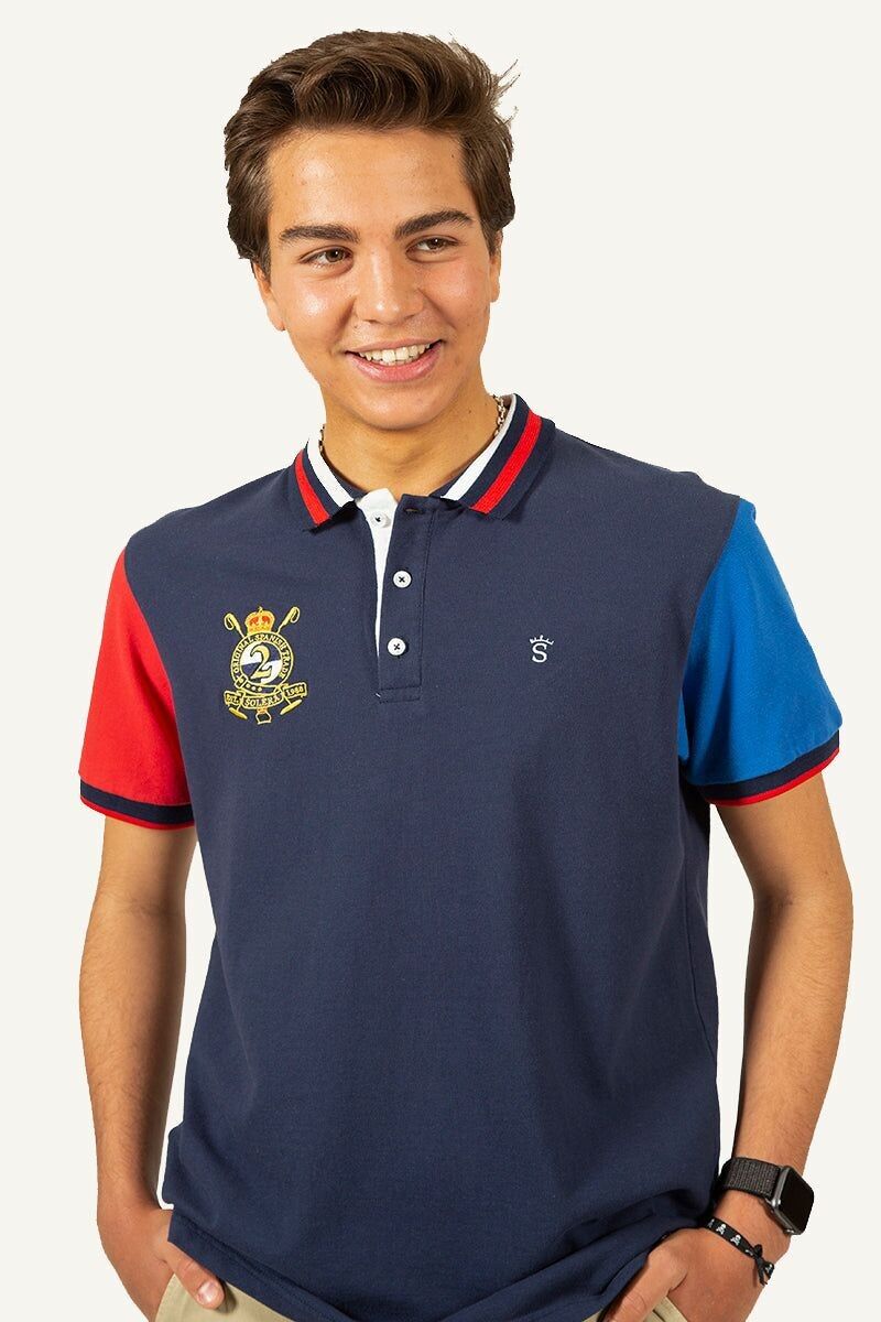 Marineblaues Polo. Team