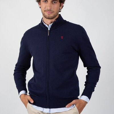 Veste zippée bleu marine