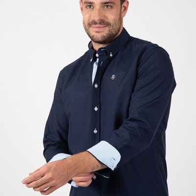 Camicia Oxford blu scuro