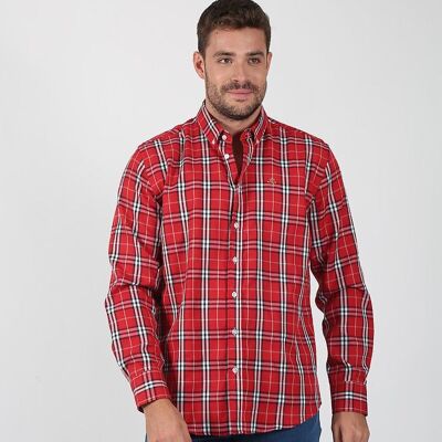 Chemise rouge à carreaux