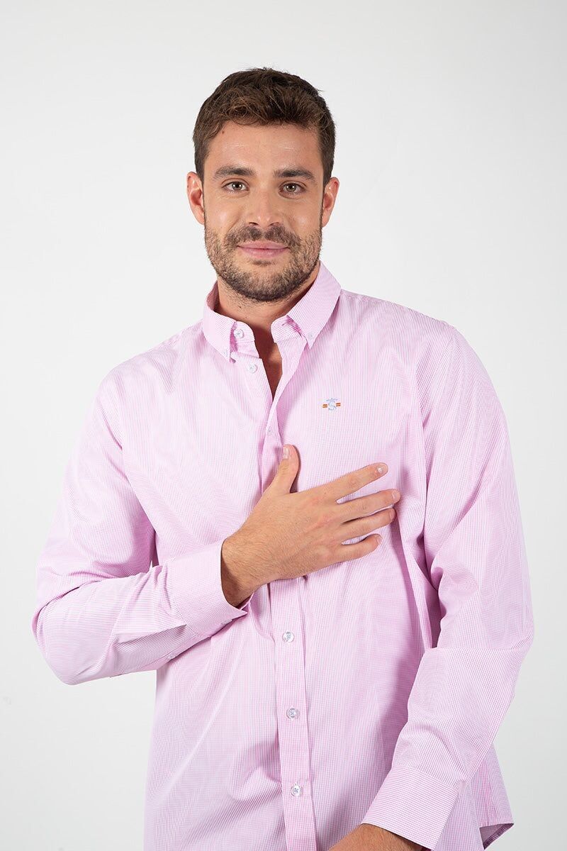 Camicia a quadri Mini Vichi rosa