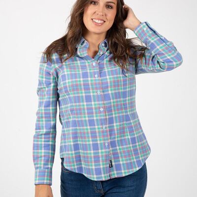 Chemise à carreaux bleue
