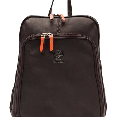 Backpack Citadin Café Orange BALSA LEATHER