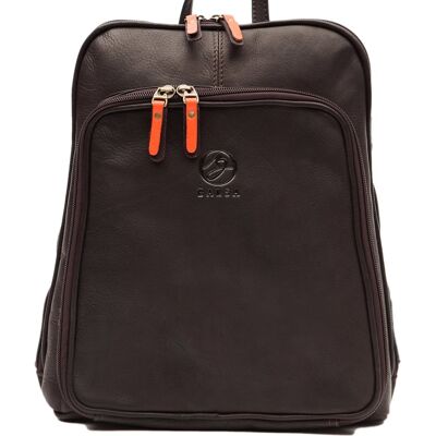 Backpack Citadin Café Orange BALSA LEATHER