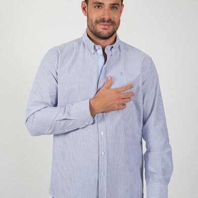 Chemise rayée bleue