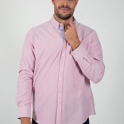 Chemise à rayures rouges