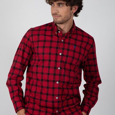 Chemise à carreaux rouge