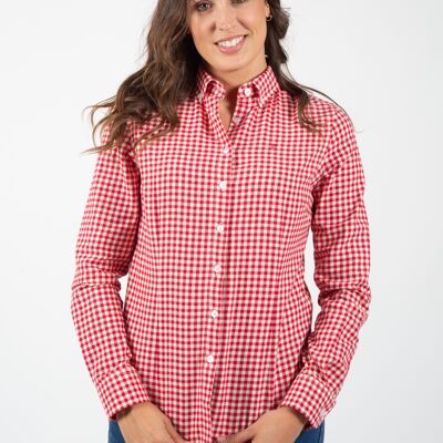 Chemise à carreaux rouge