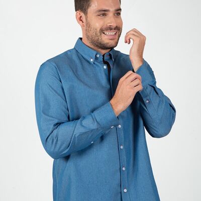 Chemise texane bleue