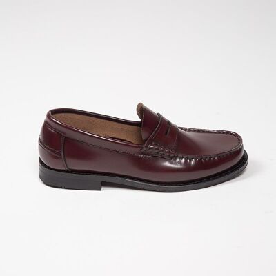 Mocassin bordeaux avec masque