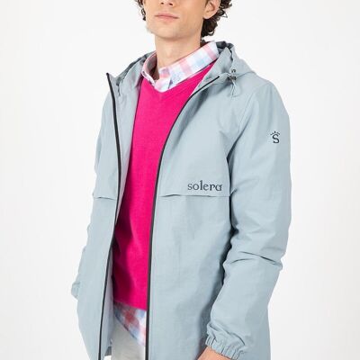 Parka Cortavientos Celeste