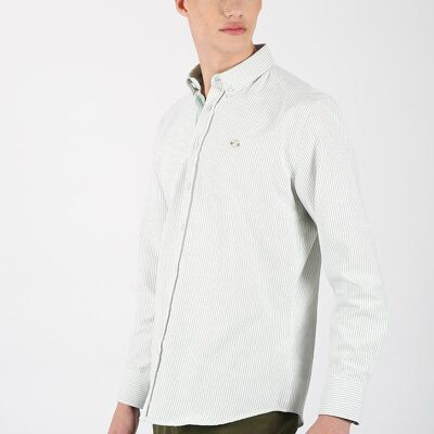 Aqua Green Striped Shirt