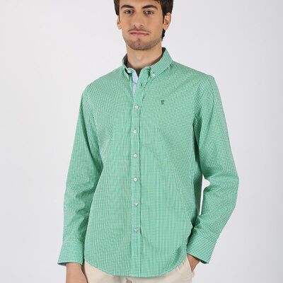 Chemise à carreaux Vichi verte