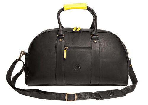 Duffle Bag Noir Yellow BALSA LEATHER