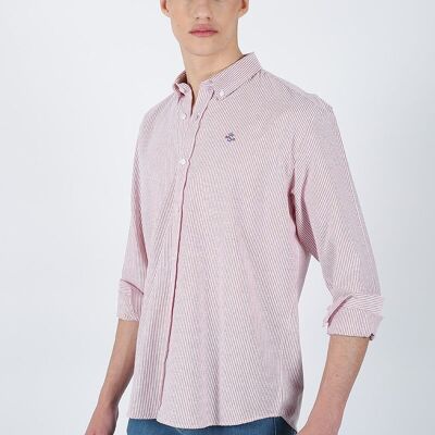 Chemise rayée rouge