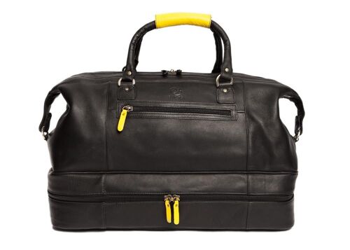 Big Duffle Noir Yellow BALSA LEATHER