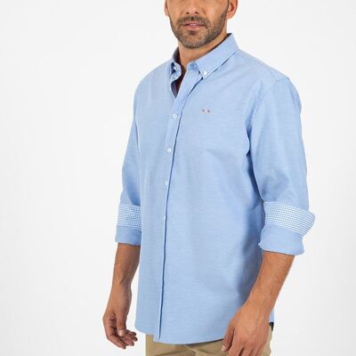 Camisa oxford celeste