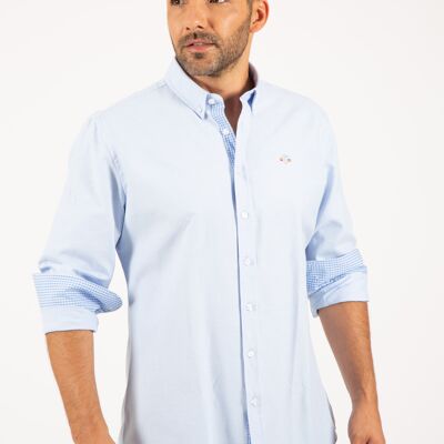 Camisa oxford Celeste