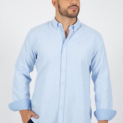 Camisa oxford Celeste