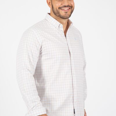 Camisa cuadros Celeste