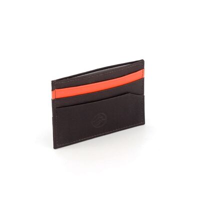 Slim BALSA LEATHER card holder - Coffee