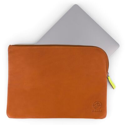 Laptop sleeve 15 inches BALSA LEATHER - Cognac