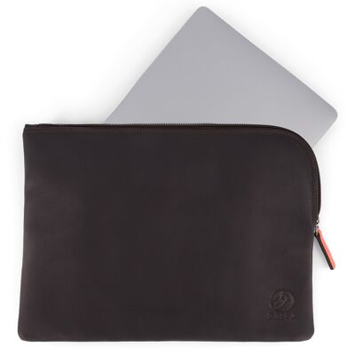 BALSA LEATHER 13 inch laptop sleeve - Coffee