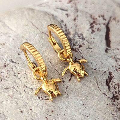 Les boucles d'oreilles de la petite tortue