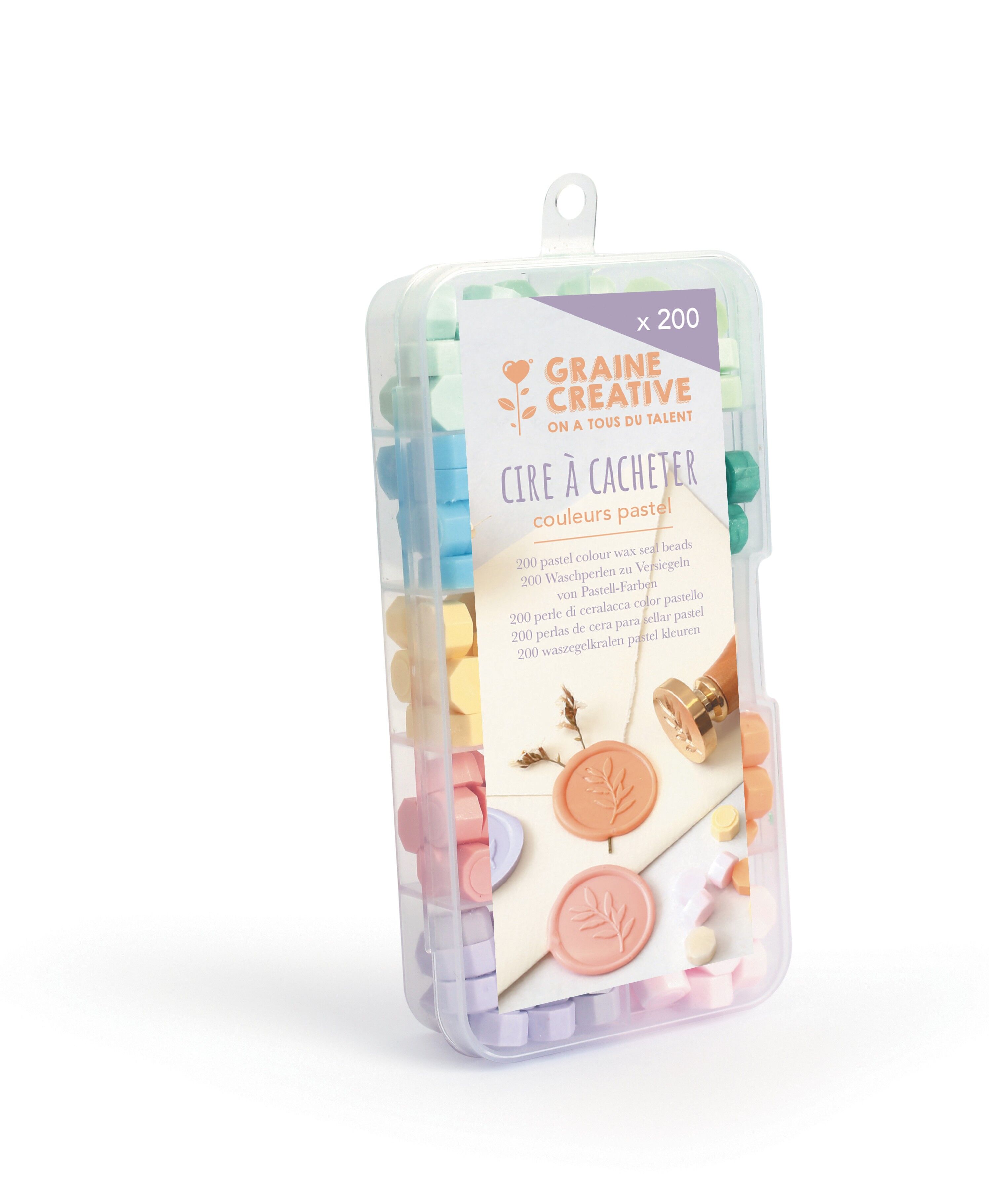 BOX OF 200 PASTEL WAX BEADS