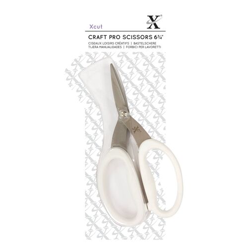 Xcut Craft Pro Scissors, White, 6.75", Upgrade your Tool Box and Home Tool Kit that's Perfect for Crafting, Grow your Craft Storage and add to your Crafting Tool Collection