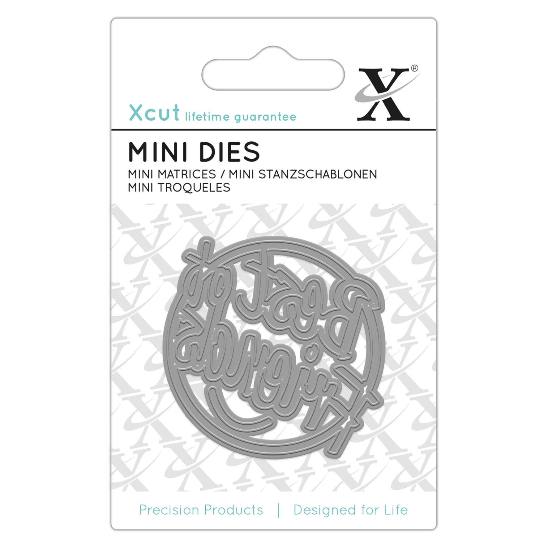 Xcut Mini Die, Best of Friends, Argent, Matrice unique, Idéal à utiliser sur une carte d'anniversaire et une décoration d'anniversaire, Fournitures de fabrication de cartes parfaites pour vos ensembles d'artisanat et votre machine de découpe