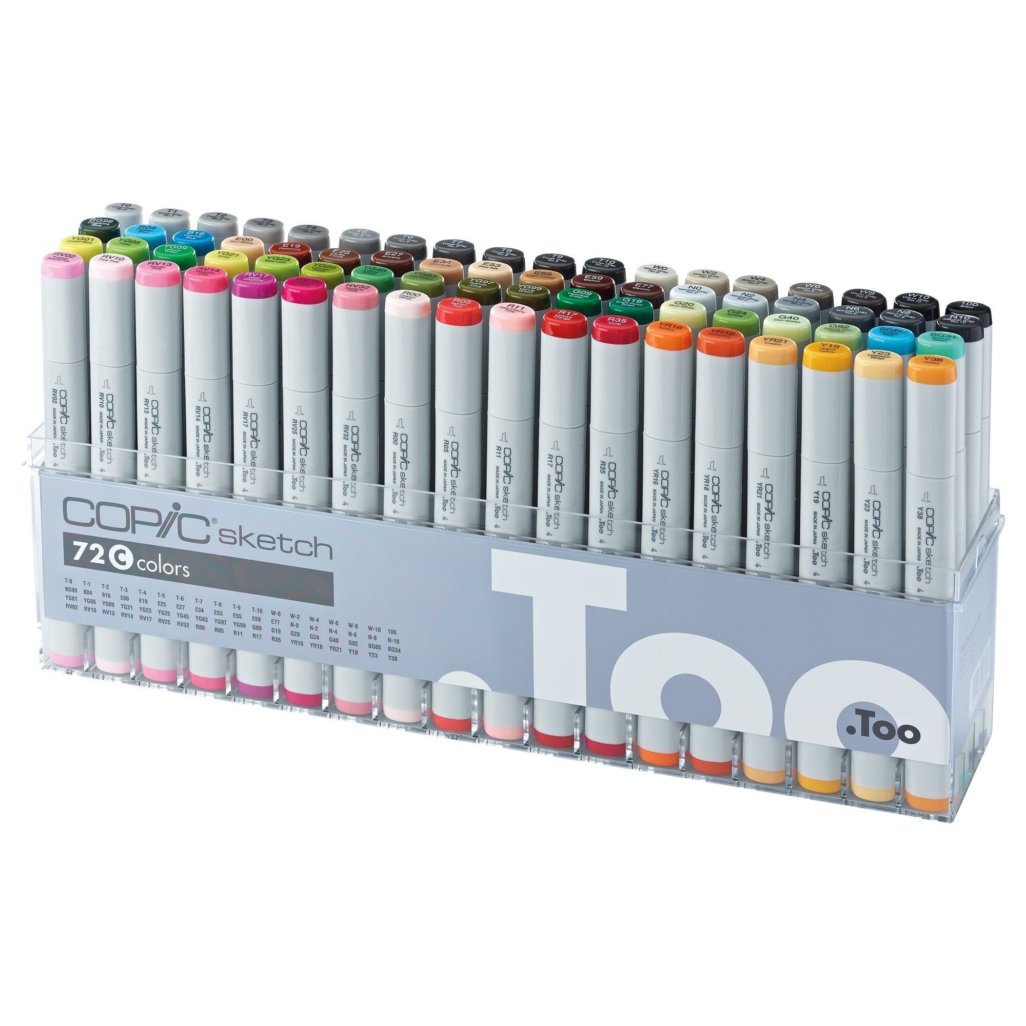 COPIC Sketch Farbmarker - 72er-Set D, für Kunst & Handwerk, Ausmalen, Grafiken, Textmarker, Design, Anime, Profis & Anfänger, Künstlerbedarf & Malbücher