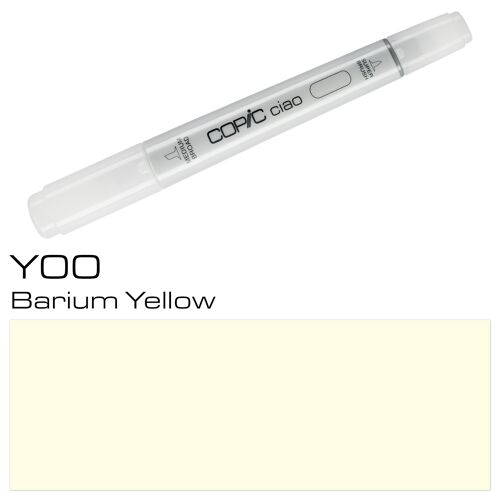 COPIC Ciao Coloured Marker Pen - (Y-00) Barium Yellow, For Art & Crafts, Colouring, Graphics, Highlighter, Design, Anime, Professional & Beginners, Art Supplies & Colouring Books
