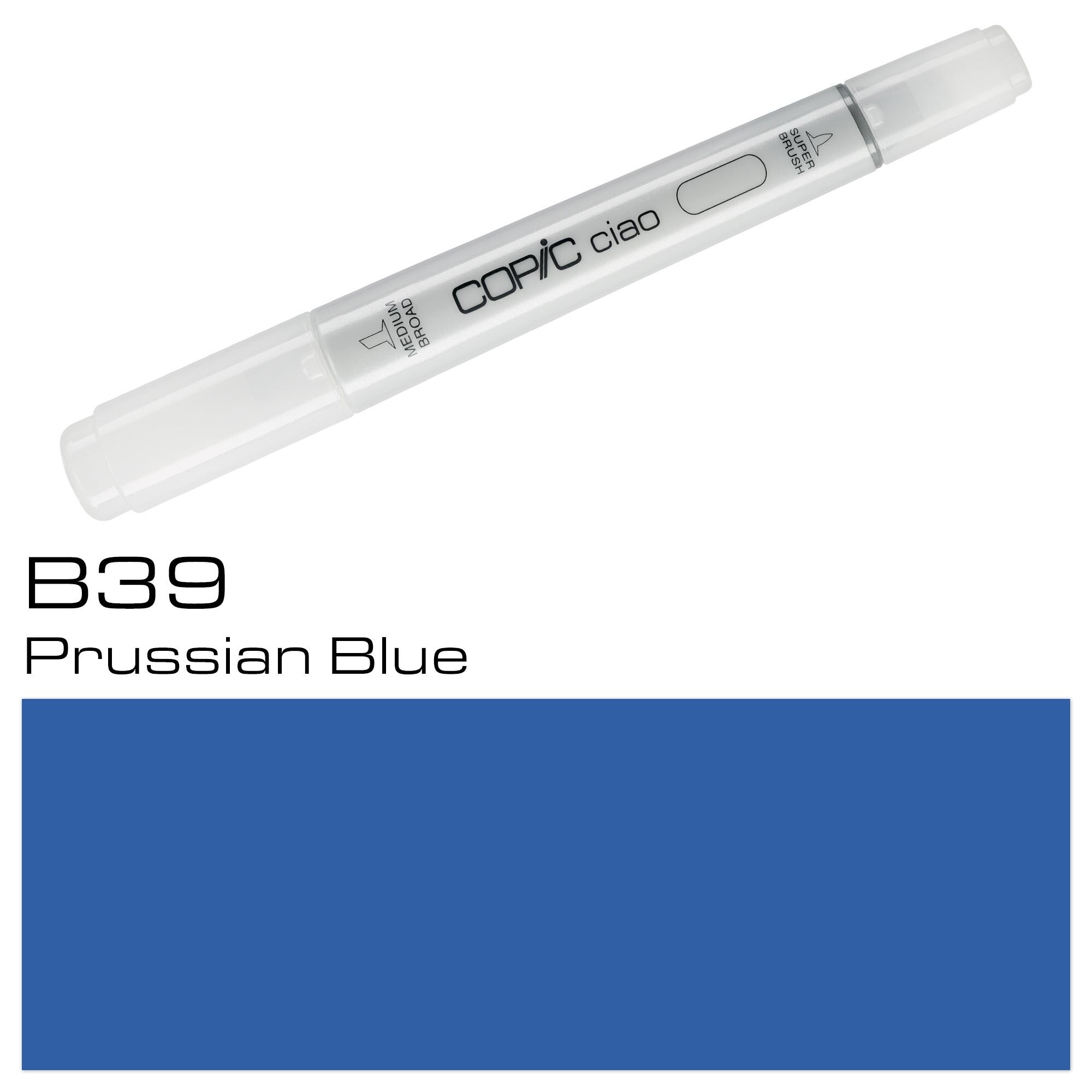 COPIC Ciao Coloured Marker Pen - (B-39) Prussian Blue, For Art & Crafts, Colouring, Graphics, Highlighter, Design, Anime, Professional & Beginners, Art Supplies & Colouring Books