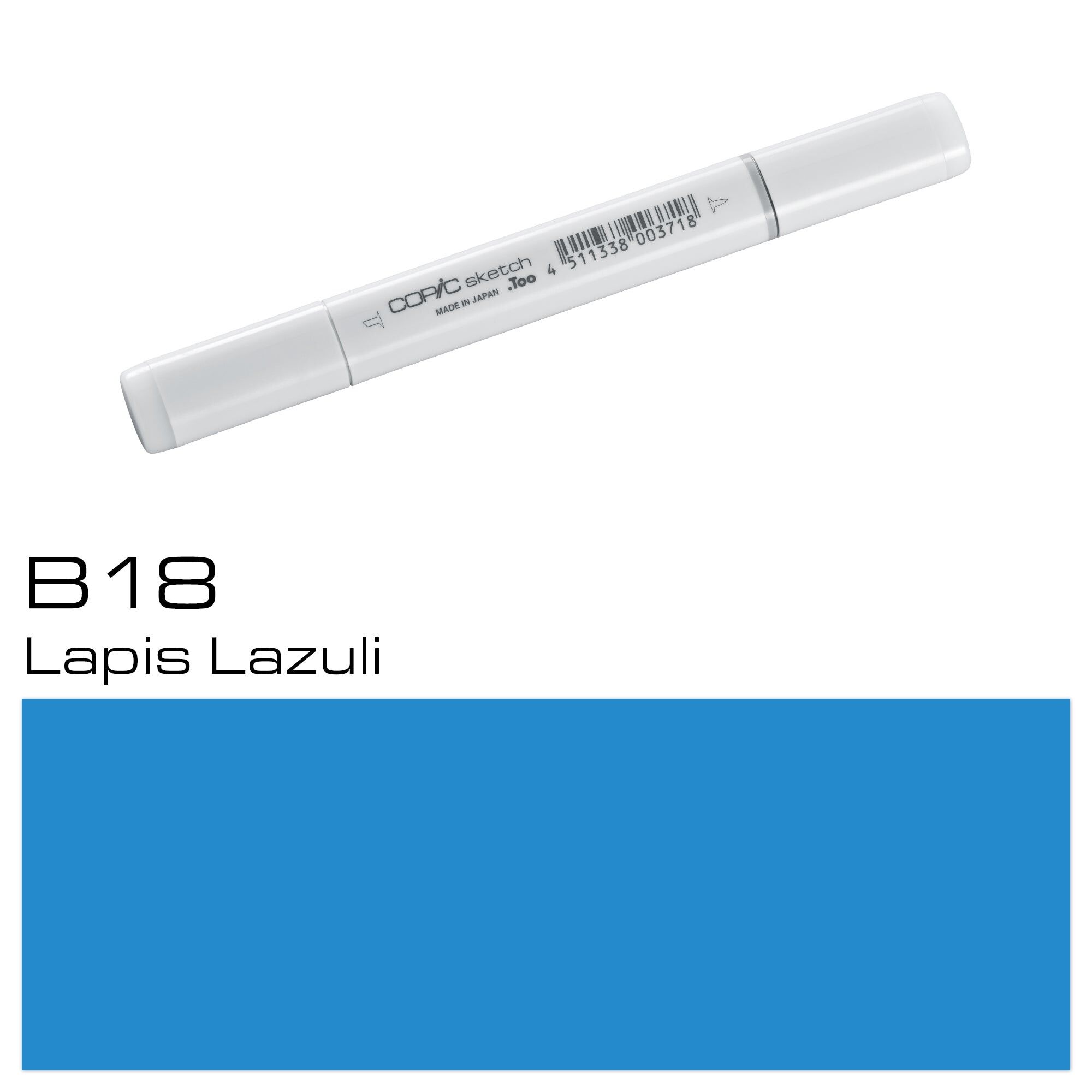 COPIC Sketch Coloured Marker Pen - (B-18) Lapis Lazuli, For Art & Crafts, Colouring, Graphics, Highlighter, Design, Anime, Professional & Beginners, Art Supplies & Colouring Books