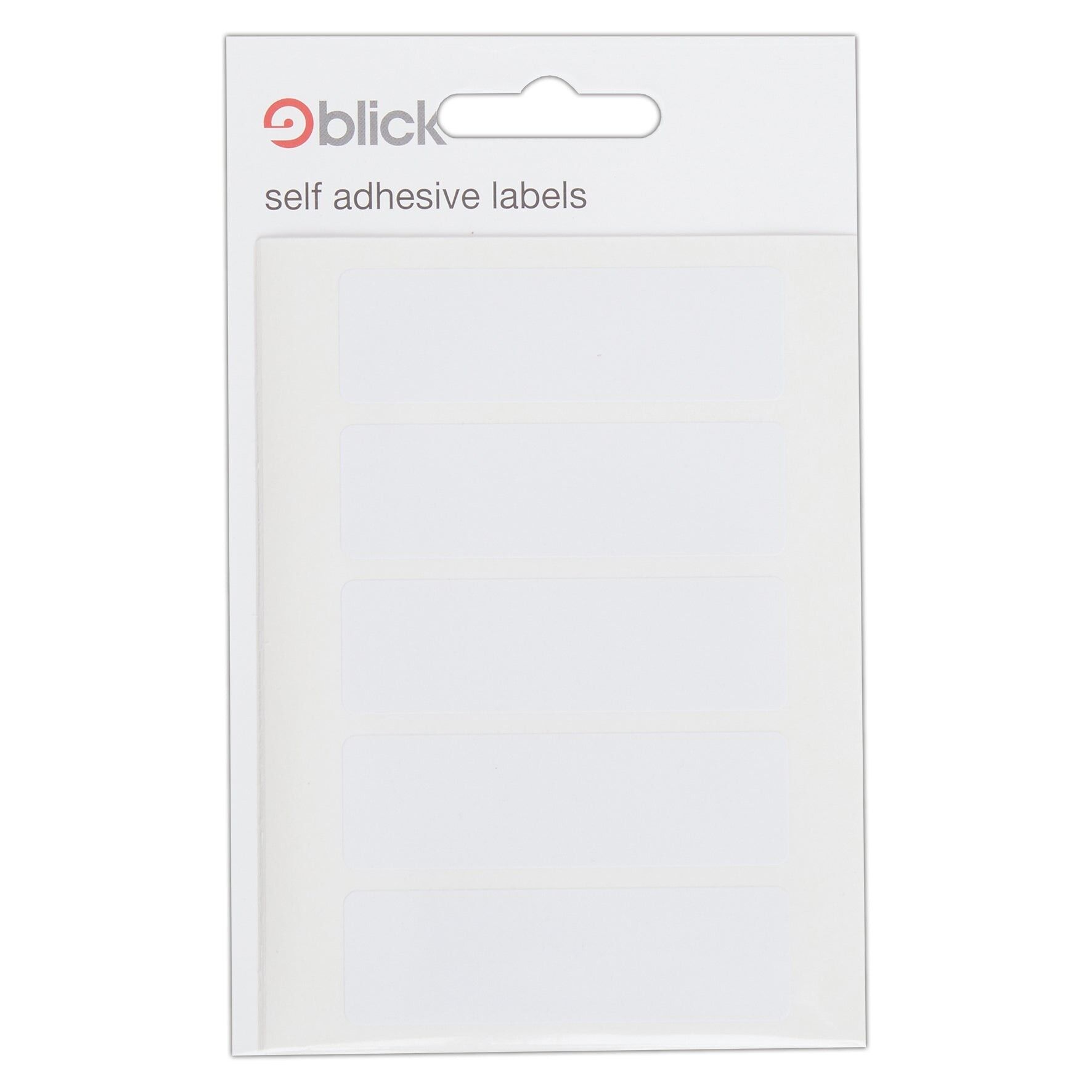 Blick-Etiketten, weiß, selbstklebende Aufkleber, rechteckig, 19 mm x 63 mm, 35 Etiketten, für Zuhause, Büro, Familie, Schule, Briefe, Adresse