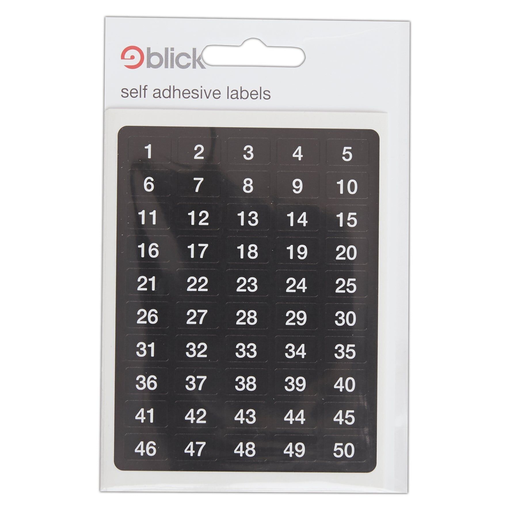 Blick Labels, Black & White, Self Adhesive Stickers, 1 To 20 Numbers, 7mm x 12mm, 500 Labels, For Home, Office, Family, School, Holiday Calendar Organising, Planner, Rewards Chart, Colour Coding