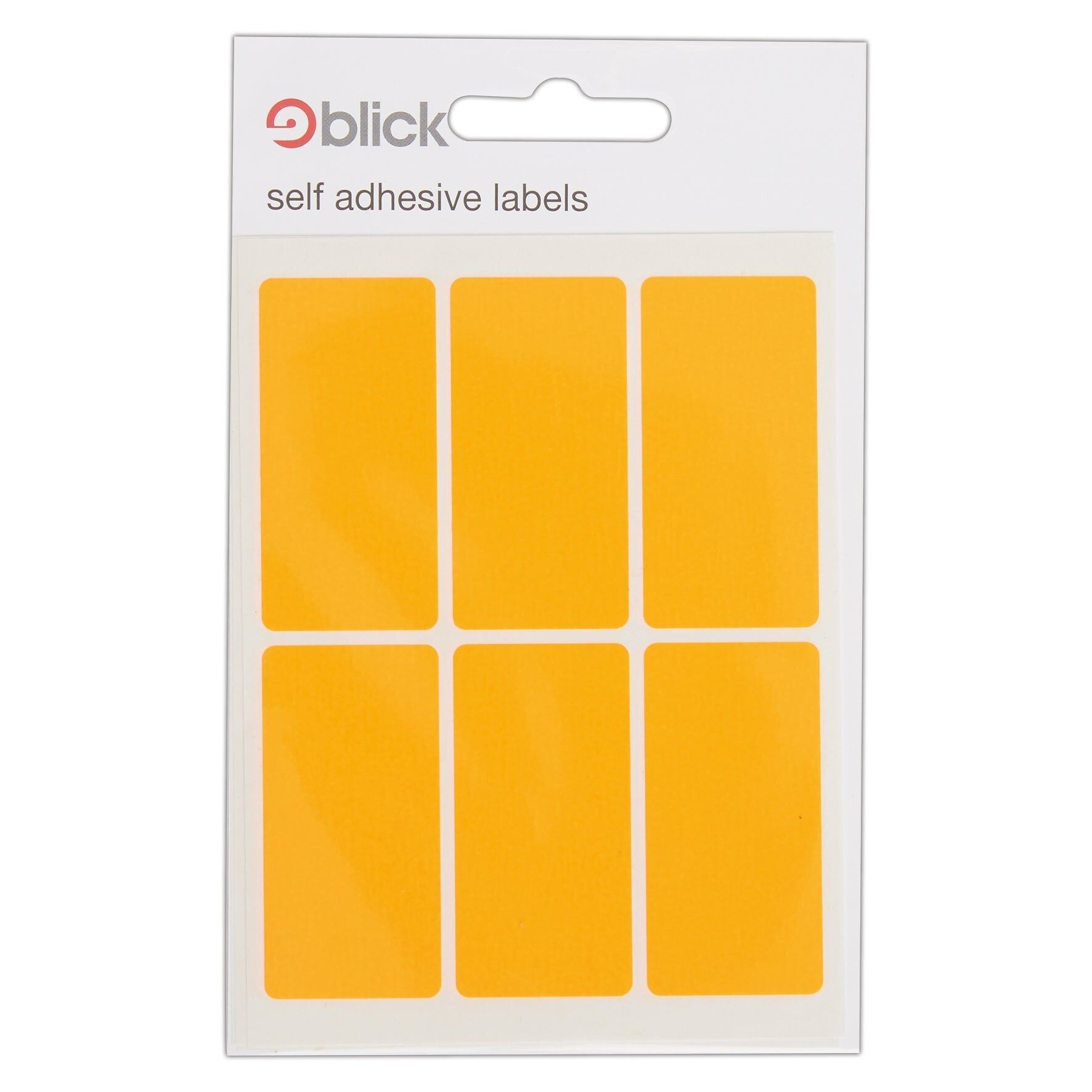 Blick Labels, Orange, Self Adhesive Stickers, Rectangular, 25mm x 50mm, 42 Labels, For Home, Office, Family, School, Holiday Calendar Organising, Planner, Rewards Chart, Colour Coding