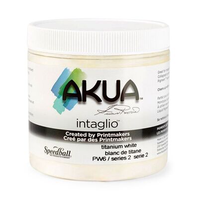 Tinta de impresión a base de agua Speedball Intaglio, blanco titanio, 8 oz