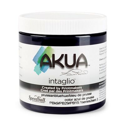 Tinta de impresión a base de agua Speedball Intaglio, azul de Prusia, 8 oz
