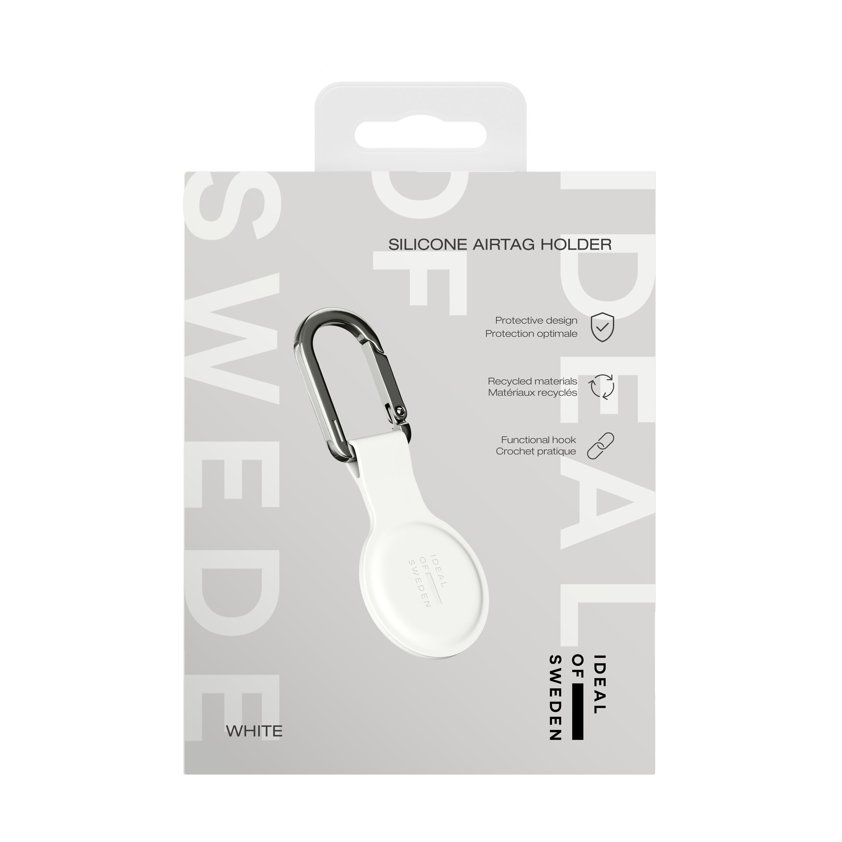 Silicone AirTag Holder White