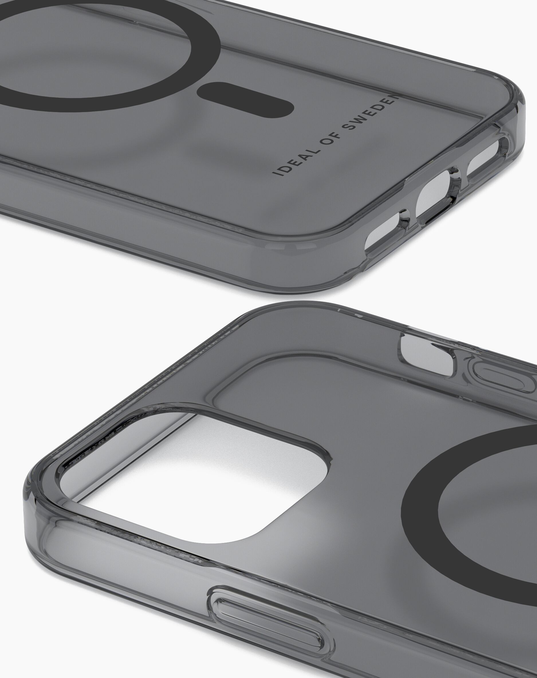 Funda Transparente MagSafe iPhone 12/12P Tintada Negra