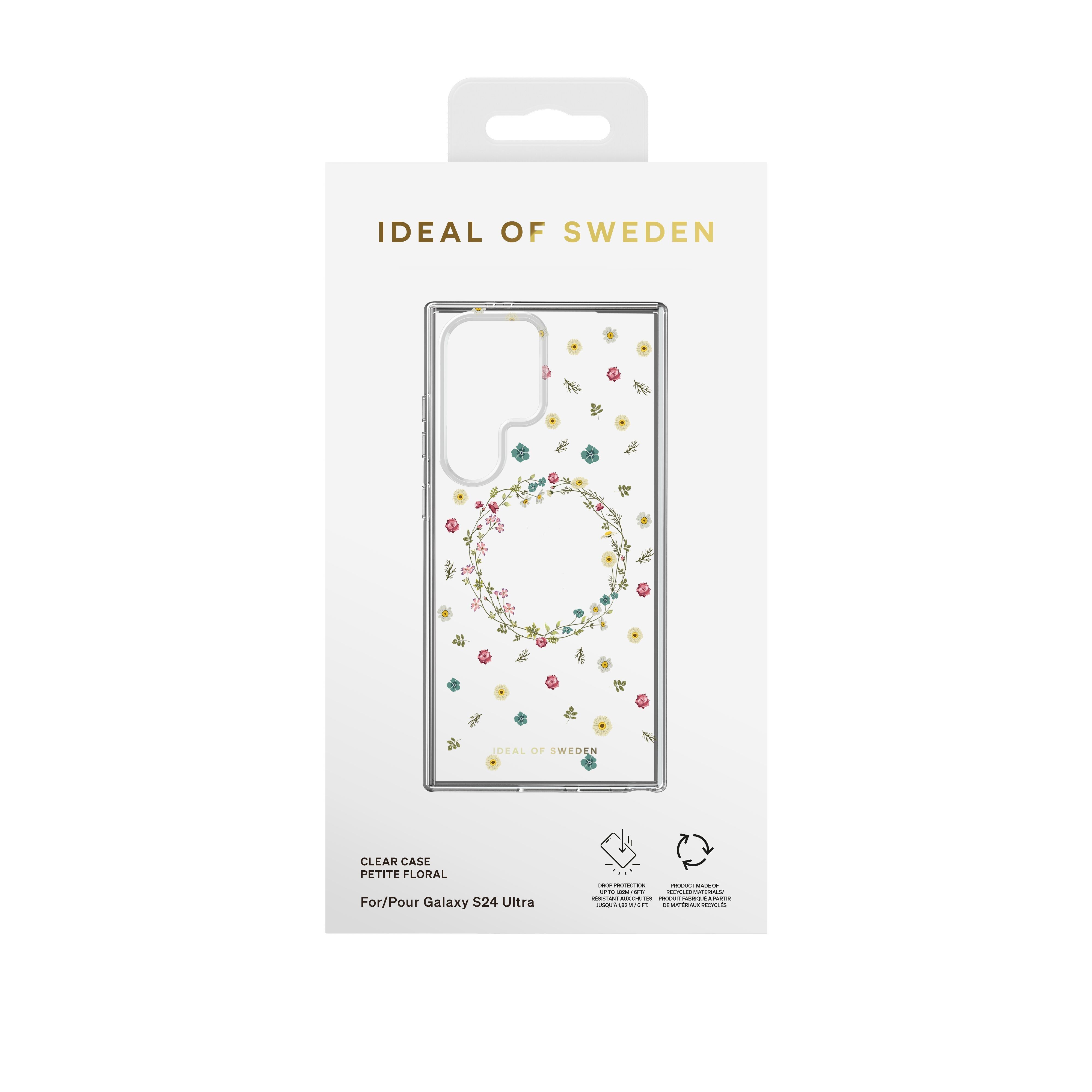 Custodia trasparente per Galaxy S24U Petite floreale