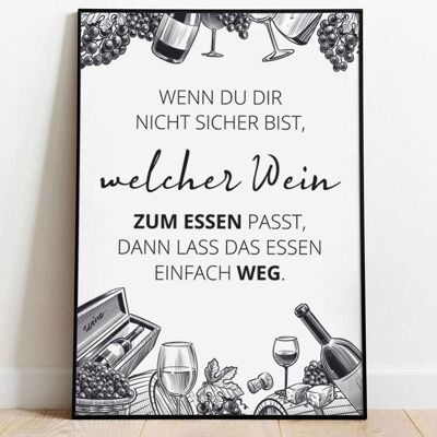 Wine with dinner - Poster - Din A3