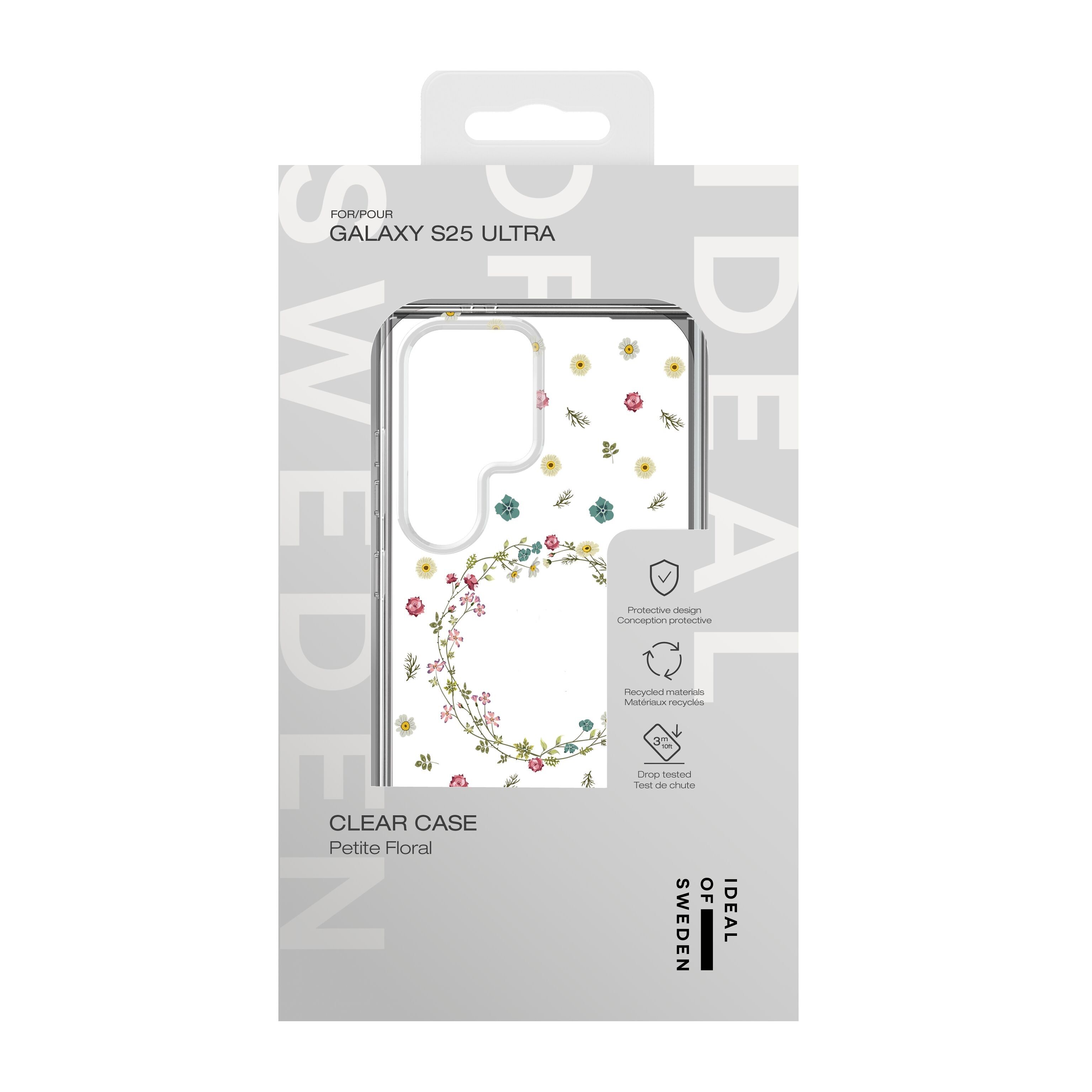 Custodia trasparente per Galaxy S25U Petite floreale