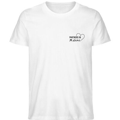 Camiseta de hombre "Partners in Wine" - blanca
