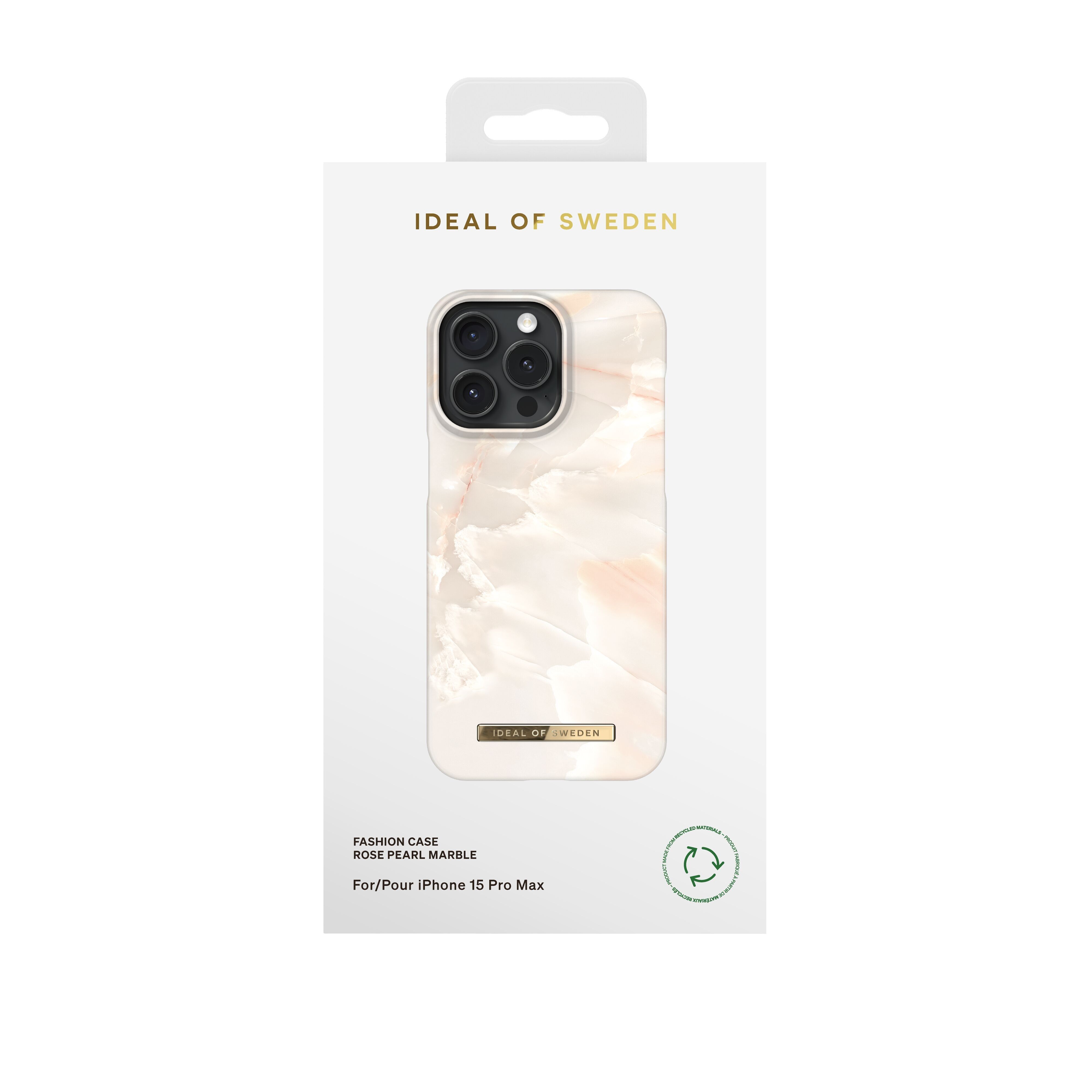 Custodia stampata per iPhone 15PM Rose Pearl Marble